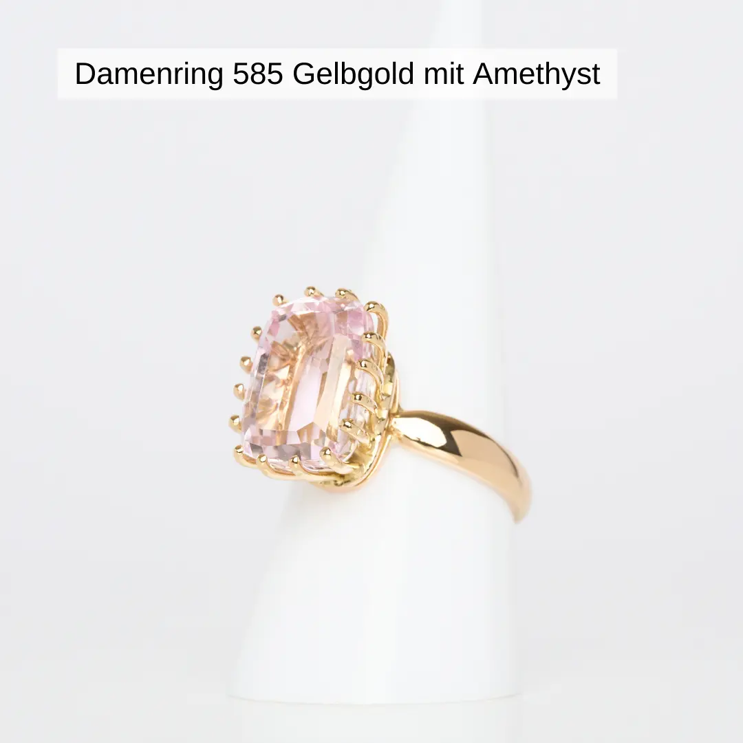 Damenring 585 Gelbgold mit Amethyst
