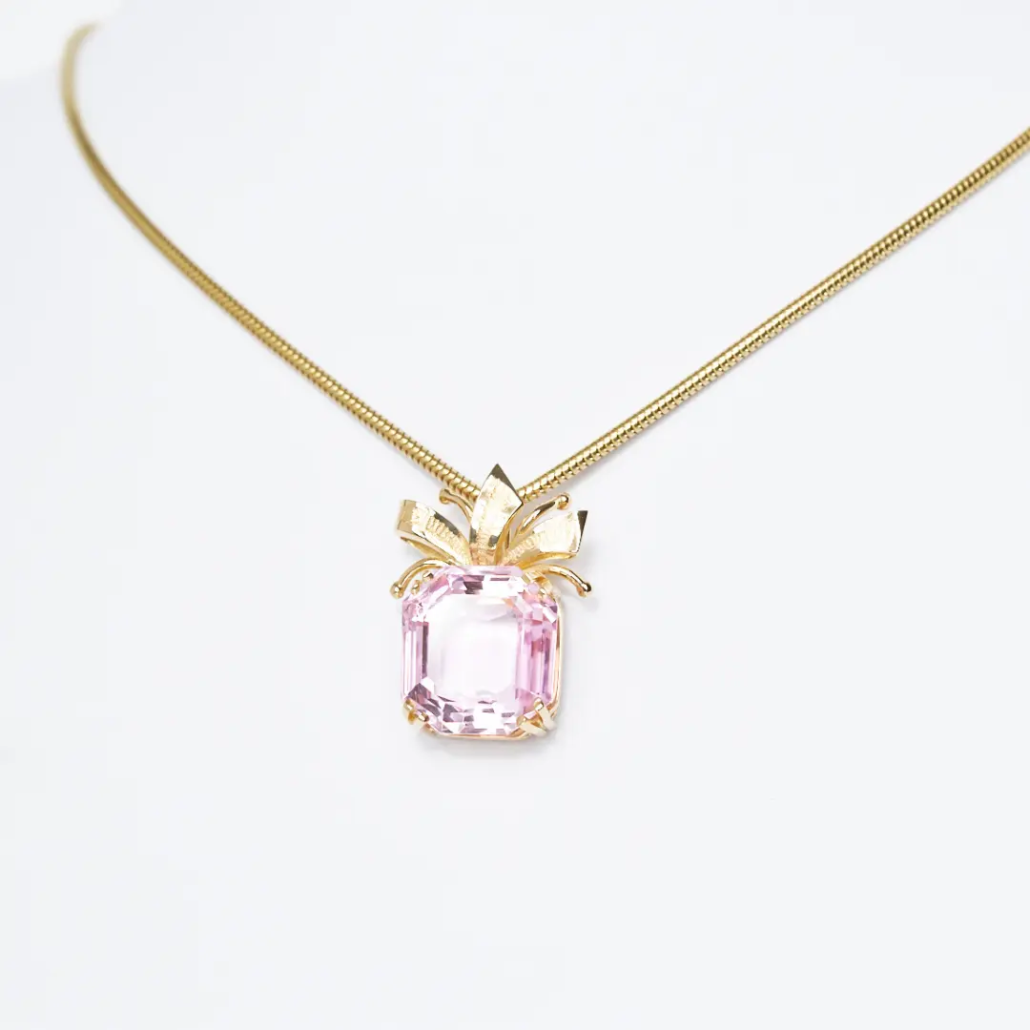 Clipanhänger in 585 Gelbgold mit Amethyst