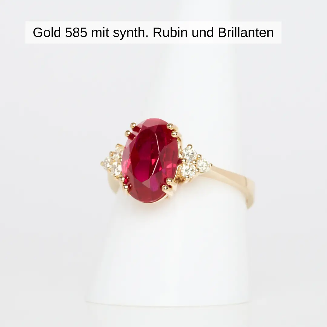 Gold Ring Rubin und Brillanten