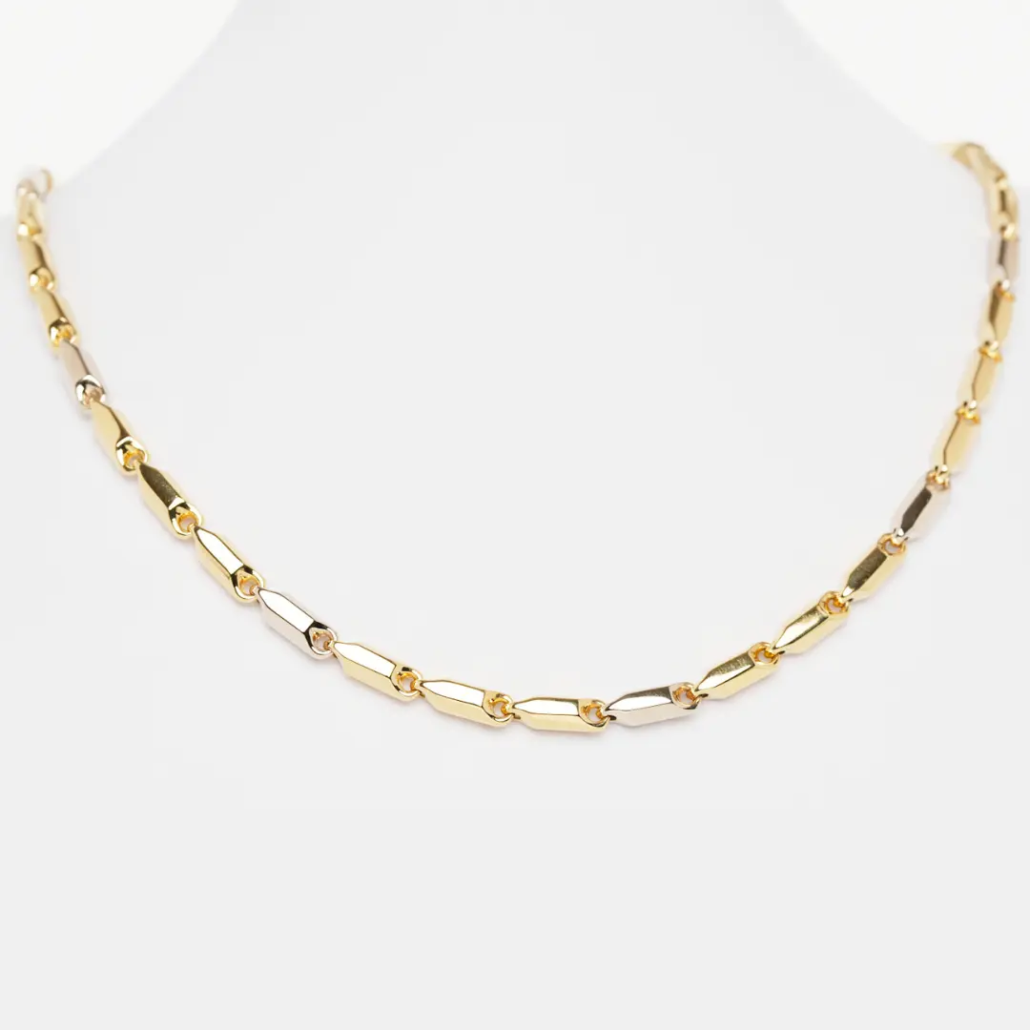 Kette in 750 Gelb-/Weißgold