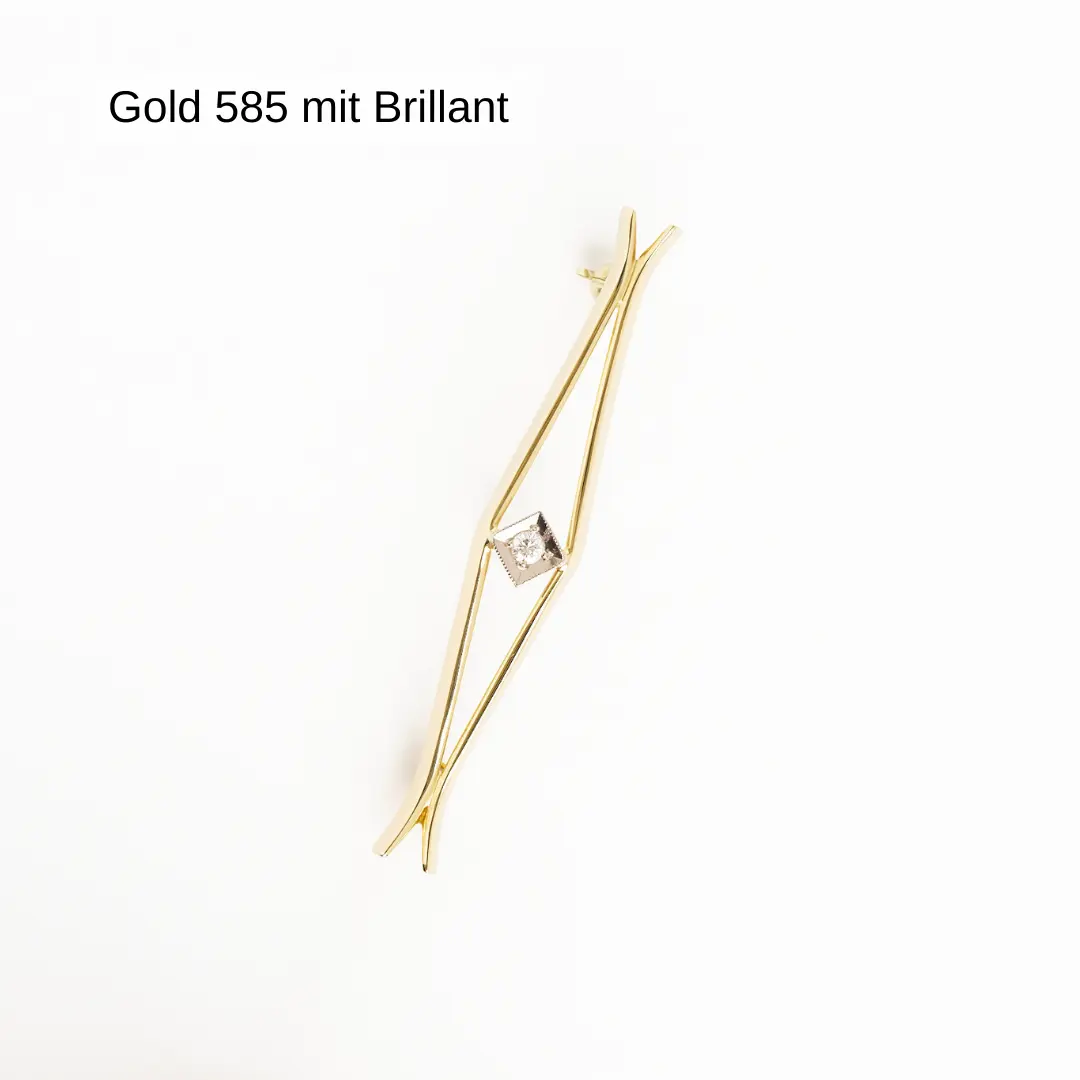 Nadel Gold 585 mit Brillant