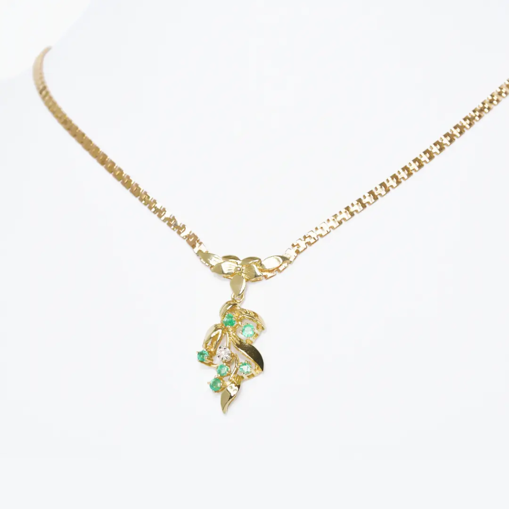 Ankerkette in 333 Gelbgold mit Kugeln