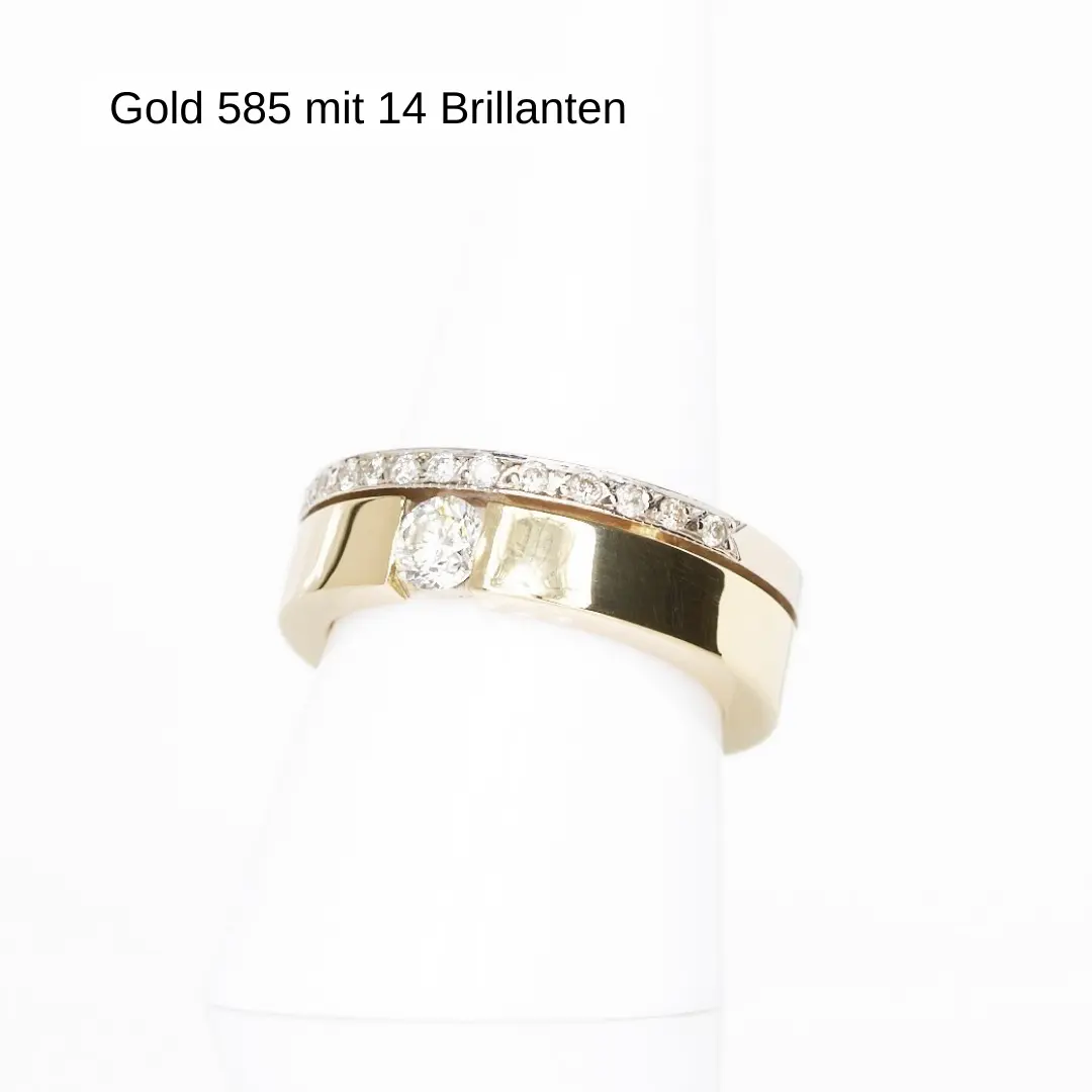 Ring 585 mit 14 Brillanten