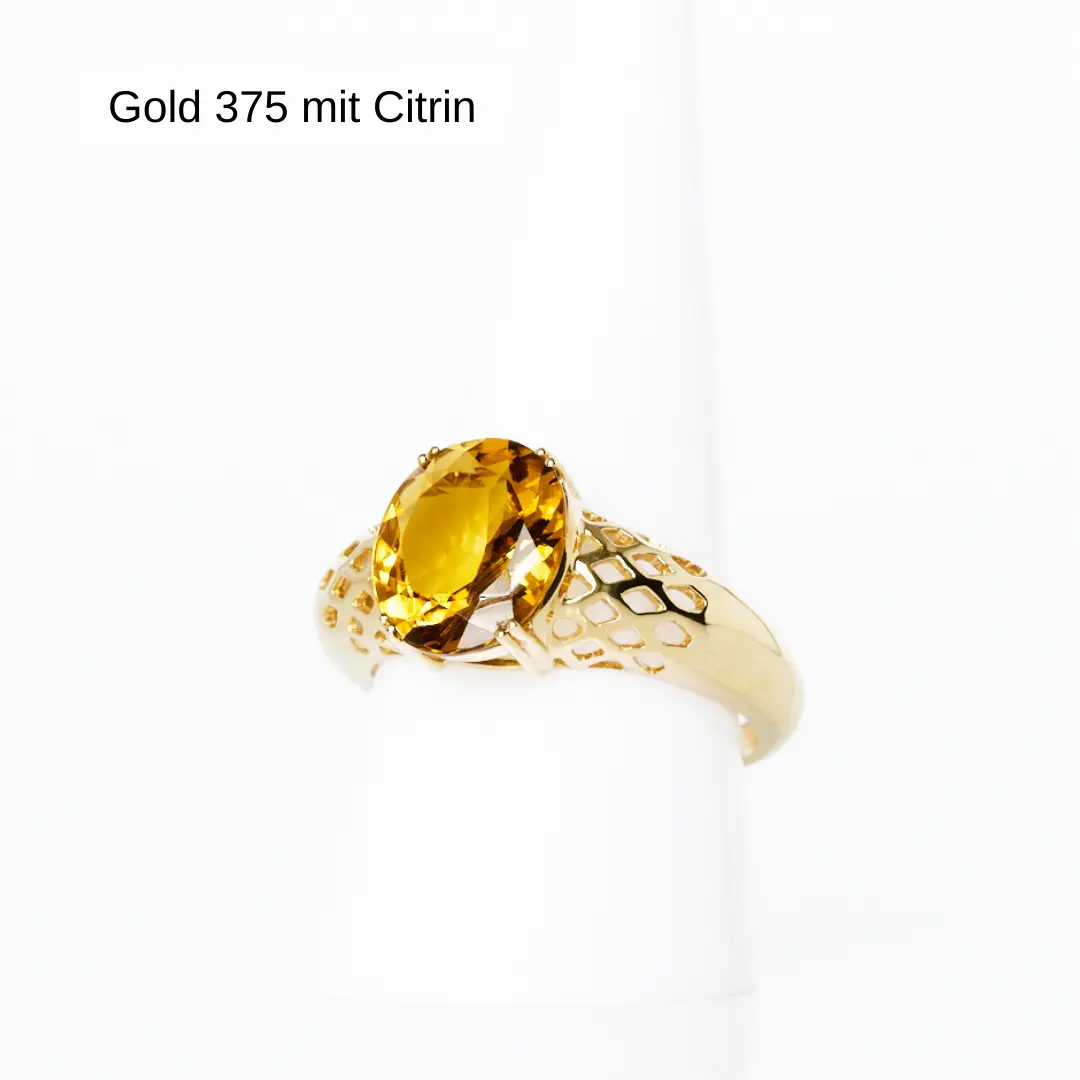 Goldring 375 mit Citrin