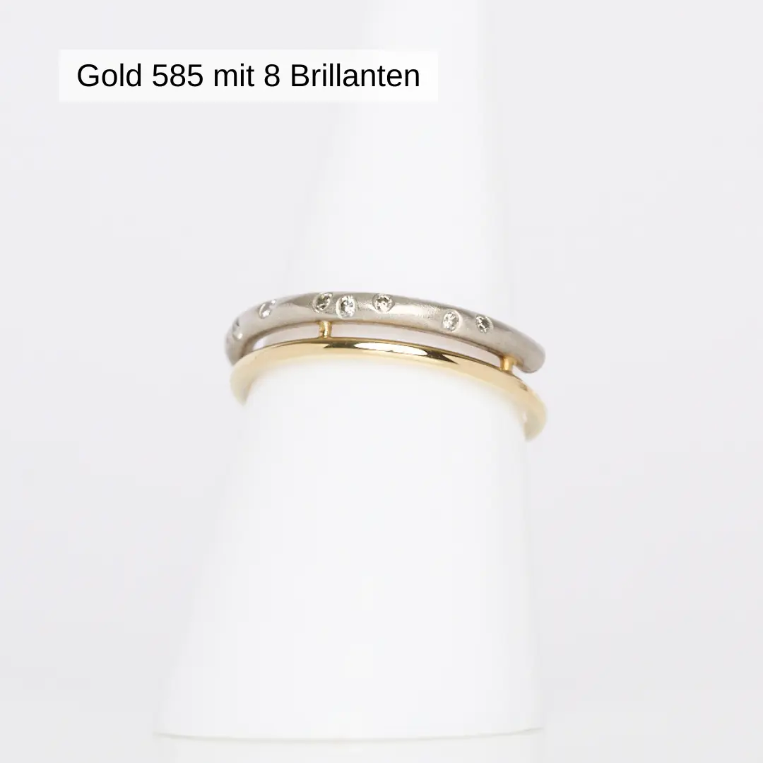 Diamantring Gold 585 mit 8 Brillanten