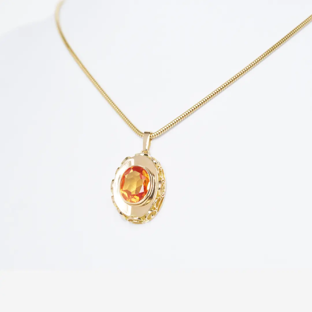 Anhänger in 585 Gelbgold mit Citrin