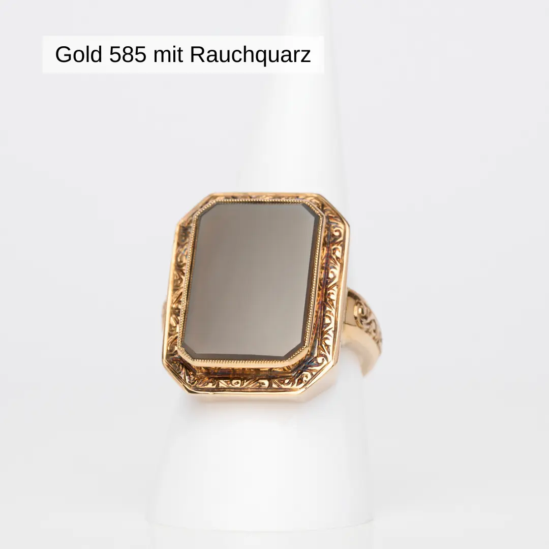 Damenring Gold 585 mit Rauchquarz