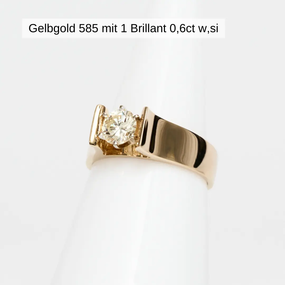 Goldring mit einem Brillanten 0,6 ct