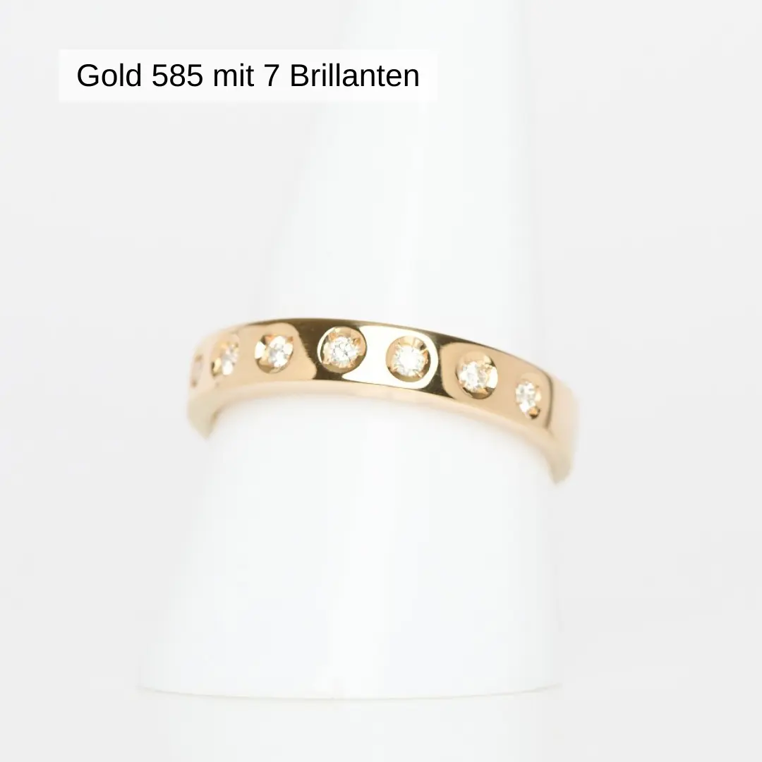 Diamantring Gold 585 mit 7 Brillanten