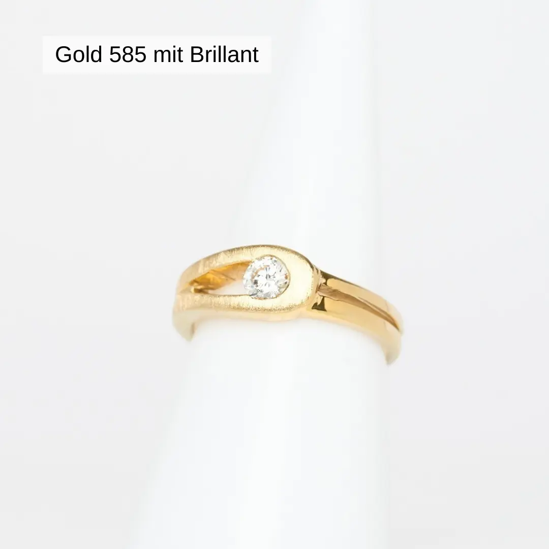 Goldring 585 mit Brillant