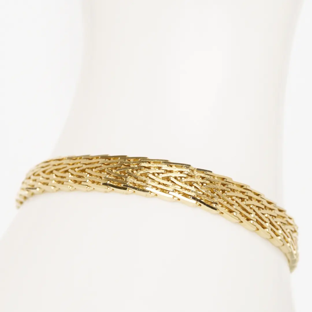 Massives Armband in 585 Gelbgold