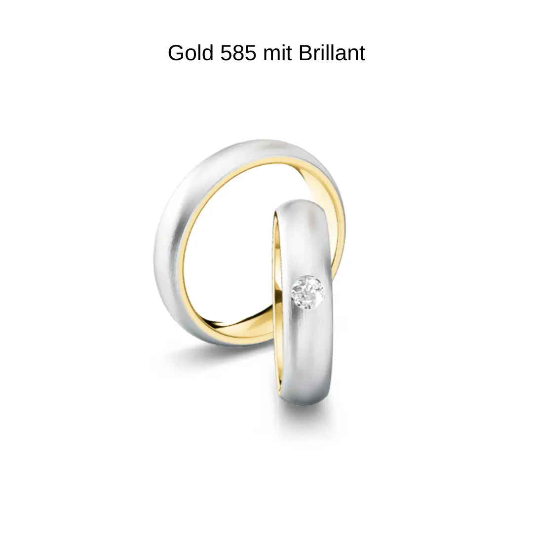 Trauringe Weißgold 585 mit Brillant