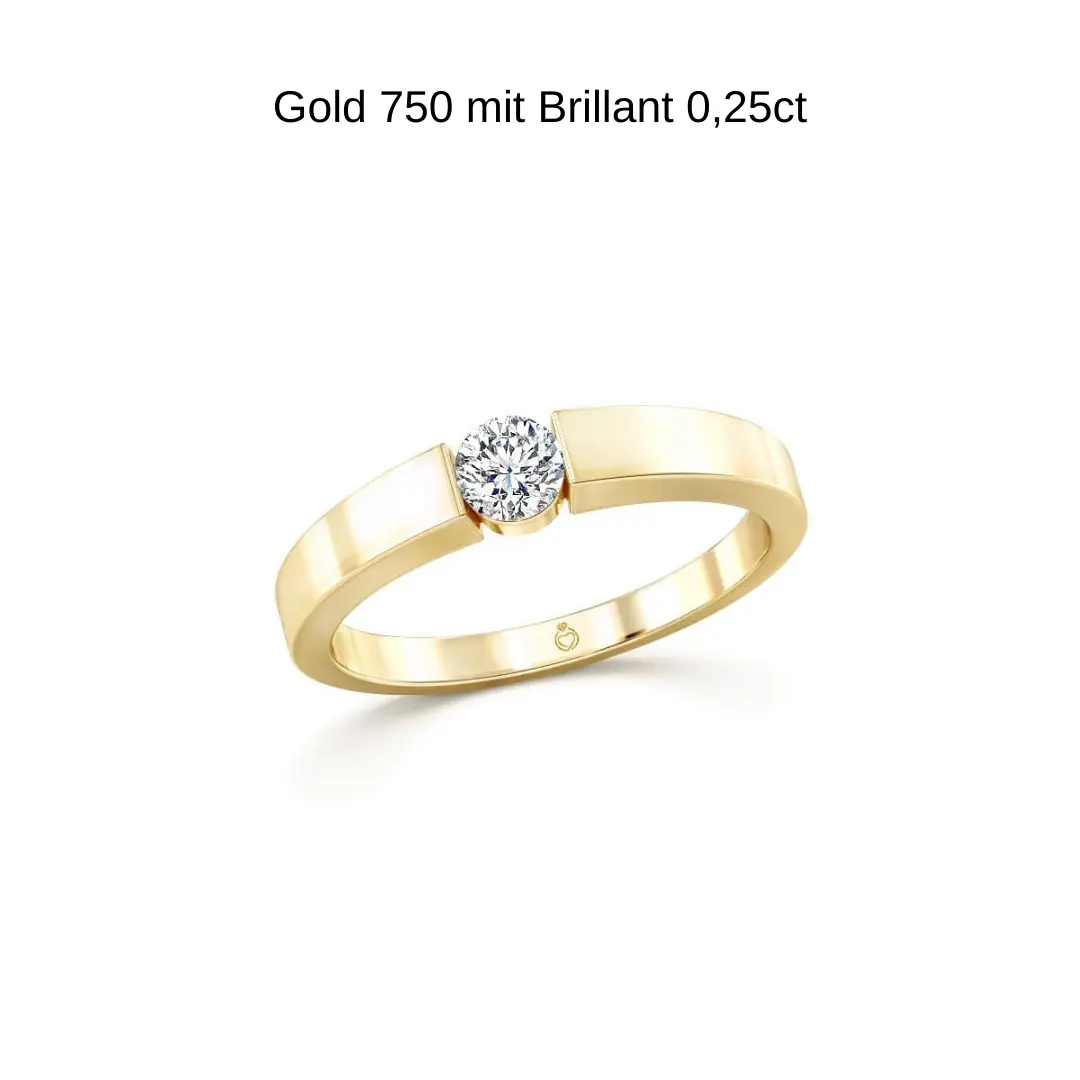 Antragsring Gold 750 mit Brillant