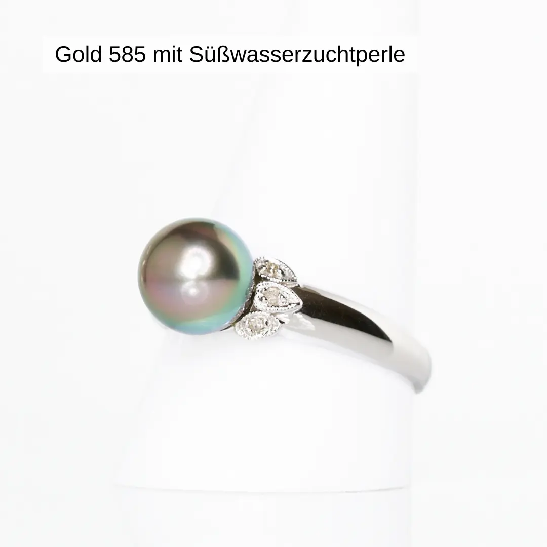 Gold 585 mit Süßwasserzuchtperle