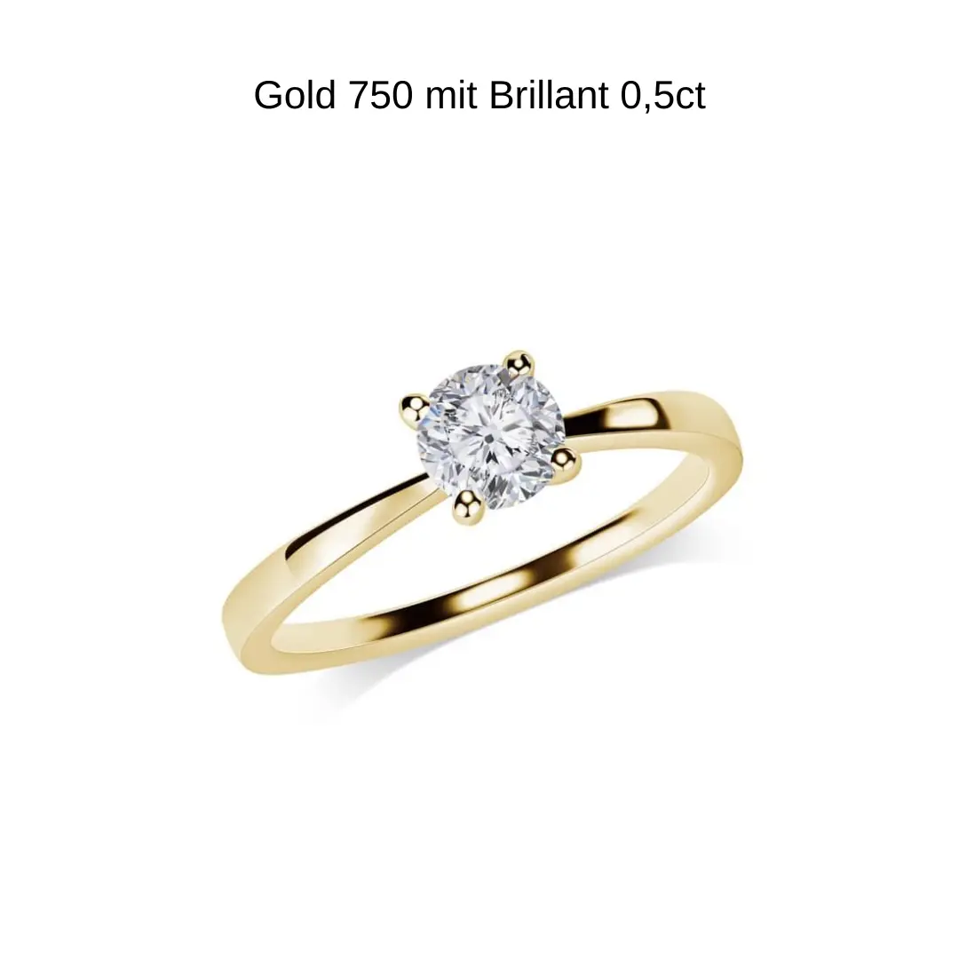 Antragsring Gold 750 mit Brillant